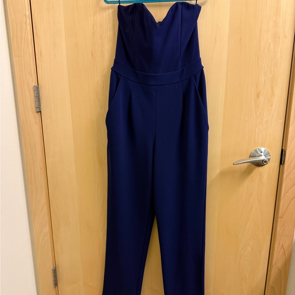 Express Strapless Indigo Jumpsuit